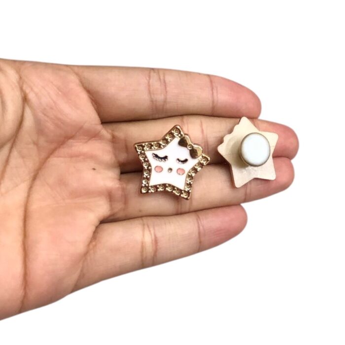 Aplique Estrela P/ Crocs 24mm Dourado – 1 Und - Imagem 2