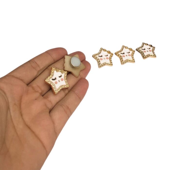 Aplique Estrela P/ Crocs 24mm Dourado – 1 Und - Imagem 3