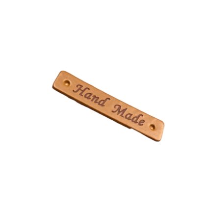 Etiqueta Retangular 5x1cm Couro - 1 Und