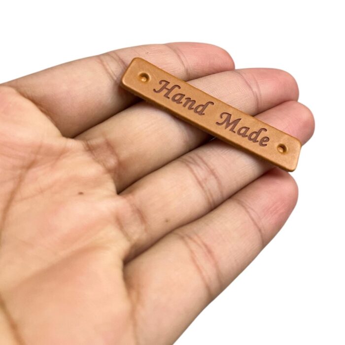 Etiqueta Retangular 5x1cm Couro - 1 Und - Imagem 3