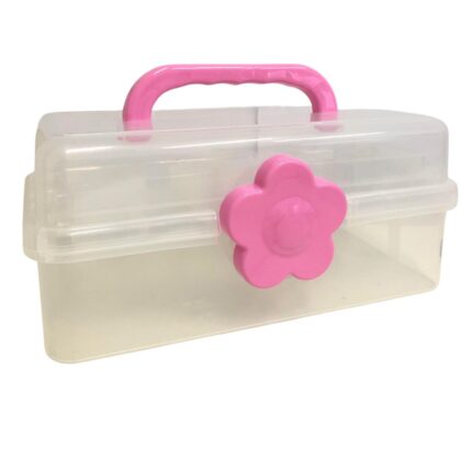 Maleta Organizadora 33.5x20.5x14.5 Transparente C/3 Bandeja - 1 Und