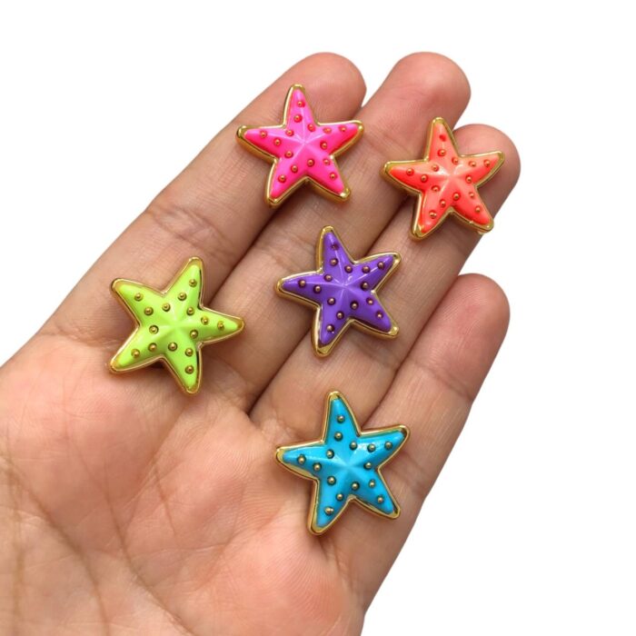 Aplique Estrela 23mm Abs Dourado – 1 Und - Imagem 2