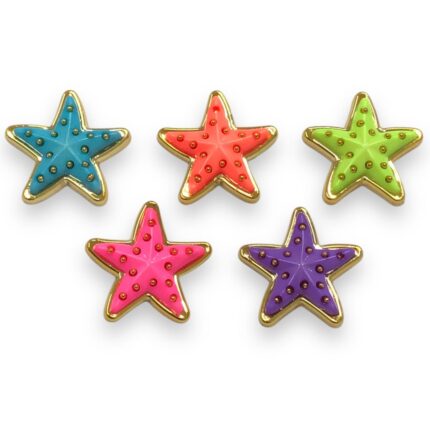 Aplique Estrela 23mm Abs Dourado – 1 Und