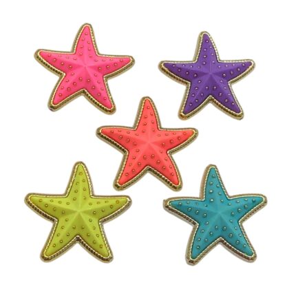 Aplique Estrela 33mm Abs Dourado - 1 Und