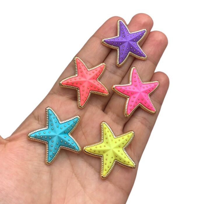 Aplique Estrela 33mm Abs Dourado - 1 Und - Imagem 2