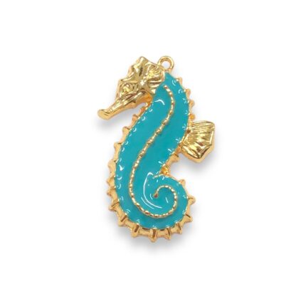 Pingente Cavalo Marinho 50mm Dourado - 1 Und