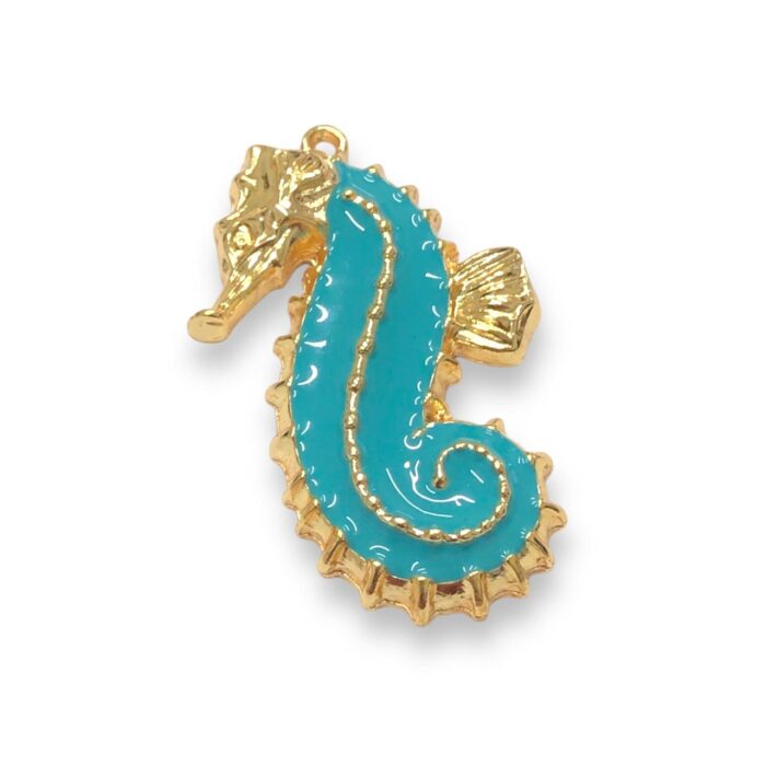 Pingente Cavalo Marinho 50mm Dourado - 1 Und - Imagem 4