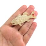 Pingente Peixe 72mm Dourado - 1 Und - Imagem 2