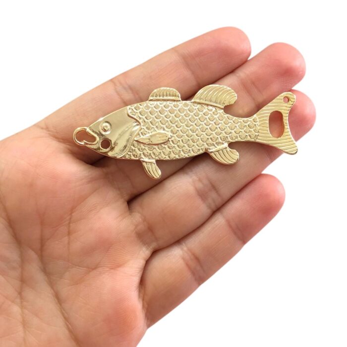 Pingente Peixe 72mm Dourado - 1 Und - Imagem 3