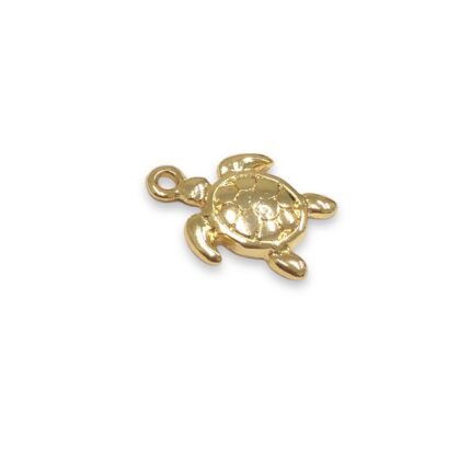 Pingente Tartaruga 18mm Dourado - 1 Und