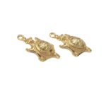 Pingente Tartaruga 30mm Dourado - 1 Und