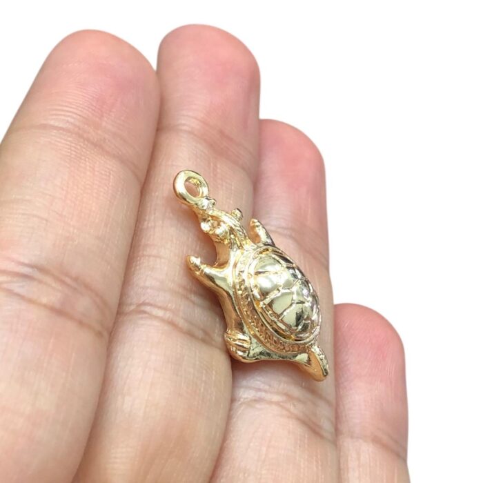 Pingente Tartaruga 30mm Dourado - 1 Und - Imagem 3