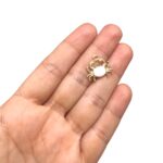 Pingente Caranguejo C/ Resina 18mm Dourado - 1 Und - Imagem 2