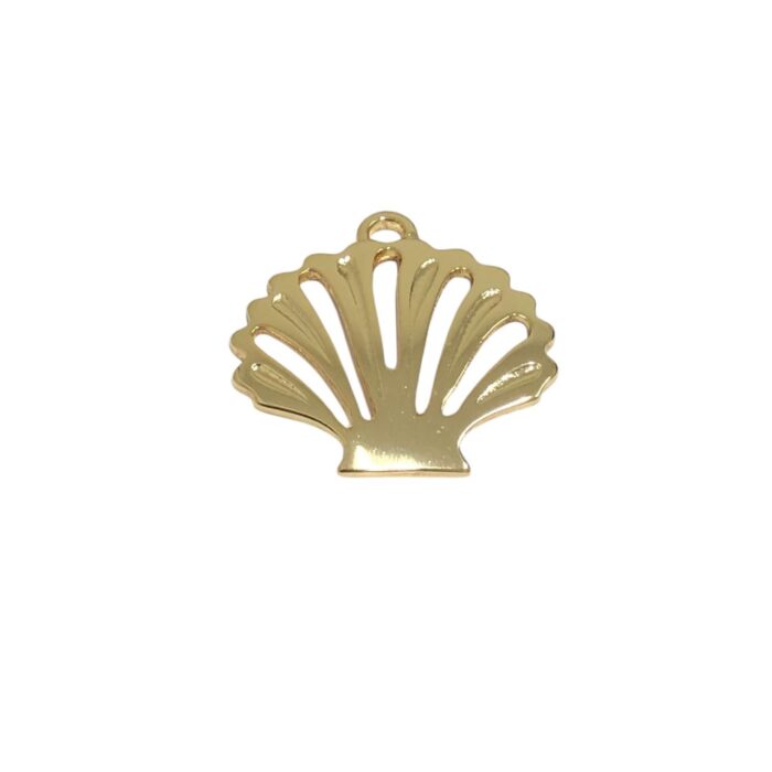 Pingente Concha 36mm Dourado – 1 Und - Imagem 1