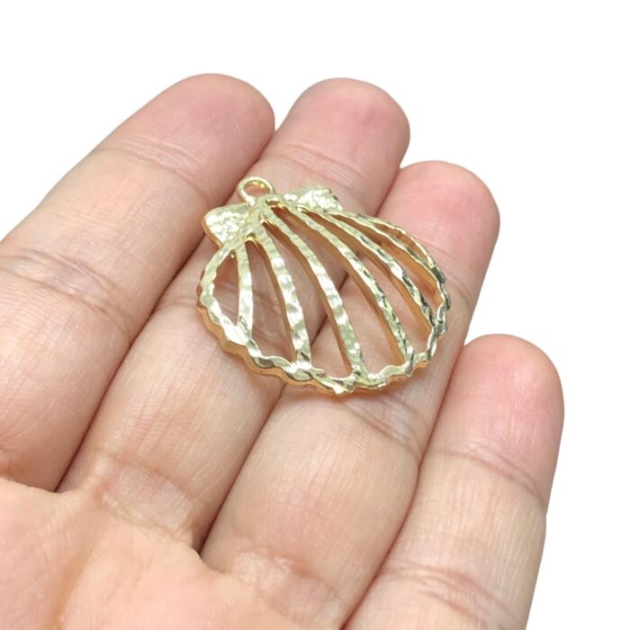 Pingente Concha 33mm Dourado - 1 Und - Imagem 3