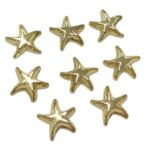Aplique Estrela Do Mar 16mm Plástico Dourado - C/10 Und