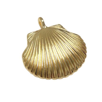 Pingente Concha do Mar 47mm Dourado - 1 Und