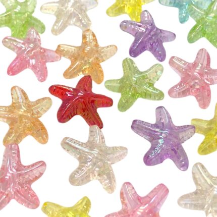 Conta Infantil Estrela do Mar 18mm Acrílico - 20 Gramas