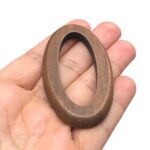 Argola Oval 4x7cm Madeira - 1 Und - Imagem 3