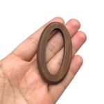 Argola Oval 4x7cm Madeira - 1 Und - Imagem 2