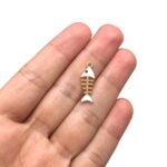Pingente Peixe 23mm C/ Resina Dourado - 1 Und - Imagem 2