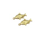 Pingente Peixe 25mm Dourado - 1 Und