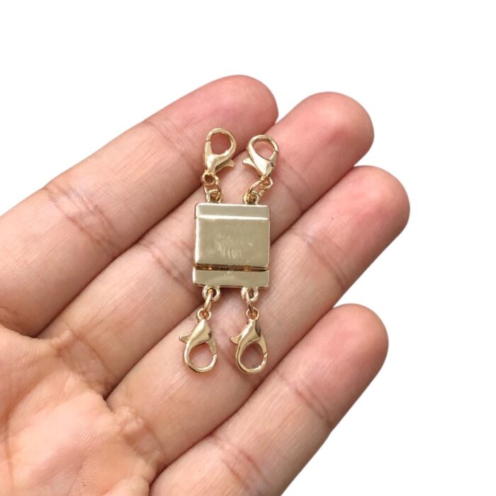 Fecho Imã C/ 4 Fecho Lagosta 14x16mm Dourado – 1 Und - Imagem 2