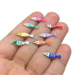 Pingente Peixe C/ Resina 18mm Dourado - 1 Und - Imagem 2