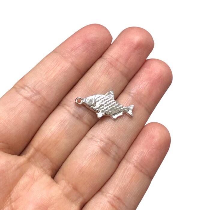 Pingente Peixe 25mm Níquel – 1 Und - Imagem 3