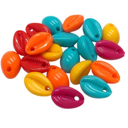 Conta Pingente Búzio 18mm Acrílico - 20 Gramas