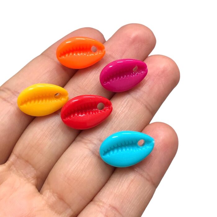 Conta Pingente Búzio 18mm Acrílico - 20 Gramas - Imagem 3