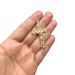 Pingente Cruz Trabalhado 52mm Dourado - 1 Und - Imagem 2