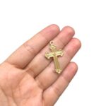 Pingente Cruz 37mm Dourado – 1 Und - Imagem 2