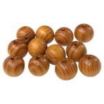 Conta Bola Listrada 18mm Madeira - 20 Gramas