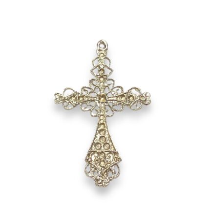 Pingente Cruz P/ Strass 74mm Níquel - 1 Und