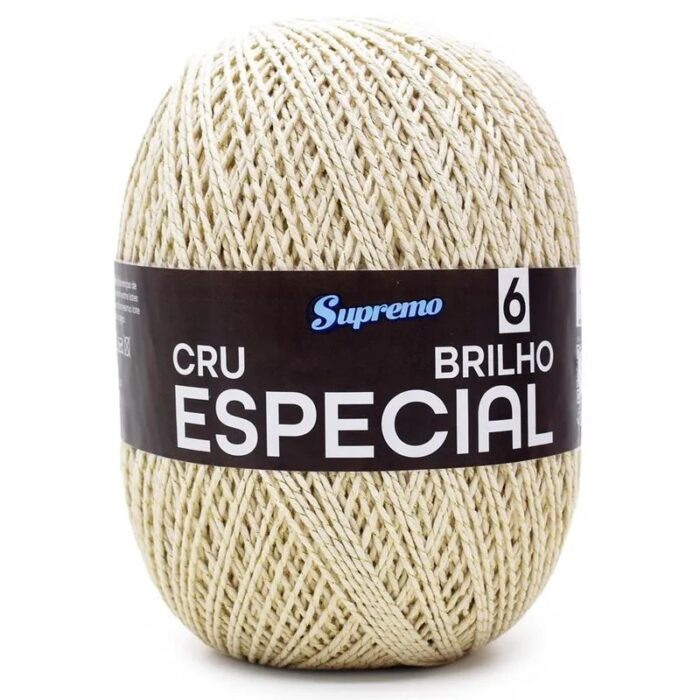 Cordão Supremo Cru Especial N.6 C/ Brilho Dourado - 760 - Imagem 1