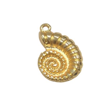 Pingente Caracol 35mm Dourado - 1 Und