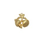 Pingente Estrela/Búzio/Concha 22mm Dourado - 1 Und