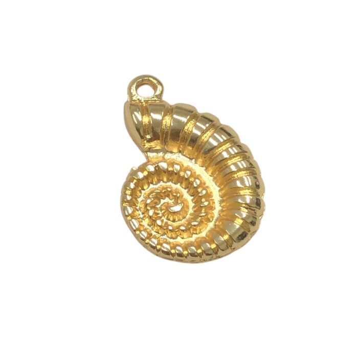 Pingente Caracol 35mm Dourado - 1 Und - Imagem 1