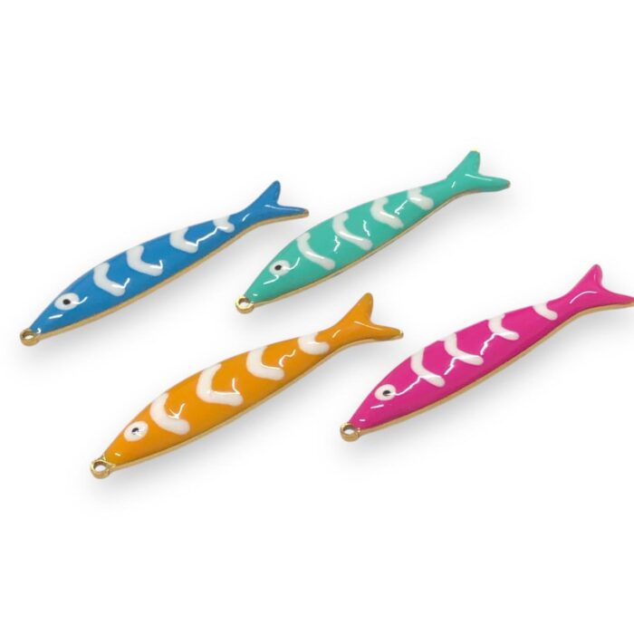Pingente Peixe C/Resina 40mm Dourado - 1 Und - Imagem 4