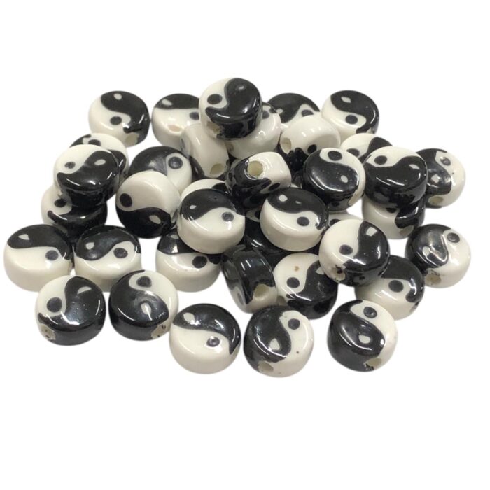 Entremeio Murano Símbolo Yin Yang 10mm - 1 Und - Imagem 4