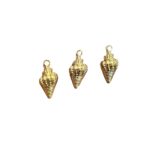 Pingente Caracol 18mm Dourado - 1 Und