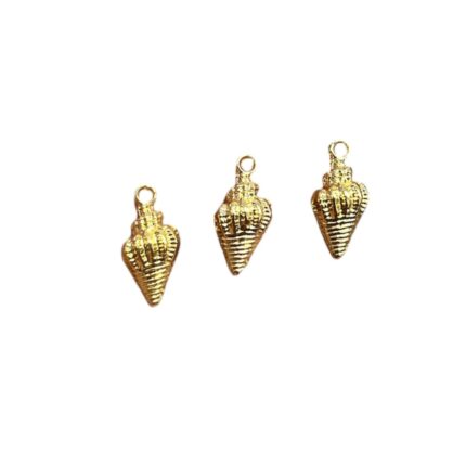Pingente Caracol 18mm Dourado - 1 Und