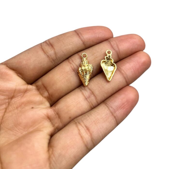 Pingente Caracol 18mm Dourado - 1 Und - Imagem 3
