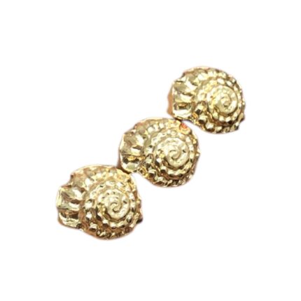 Entremeio Caracol 11mm Dourado - 1 Und