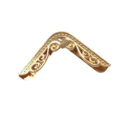 Cantoneira P/ Bolsa Trabalhado 4cm Dourado - 1 Und
