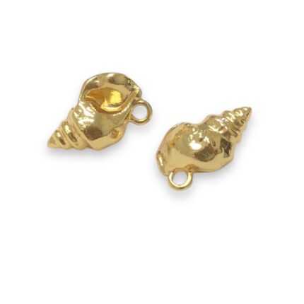 Pingente Caracol 18mm Dourado – 1 Und