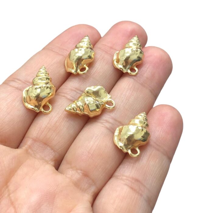 Pingente Caracol 18mm Dourado – 1 Und - Imagem 3