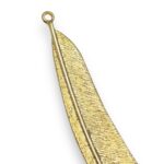 Pingente Pena 75mm Dourado – 1 Und - Imagem 3
