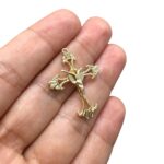 Pingente Cruz Trabalhado 31mm Dourado – 1 Und - Imagem 3